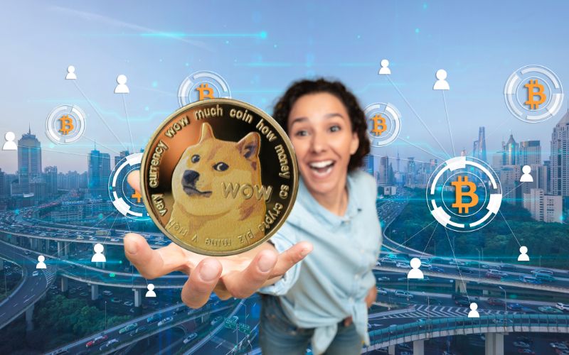 the young girl try to hold the dogecoin how crypto payment gateway api shape gen z spending habits